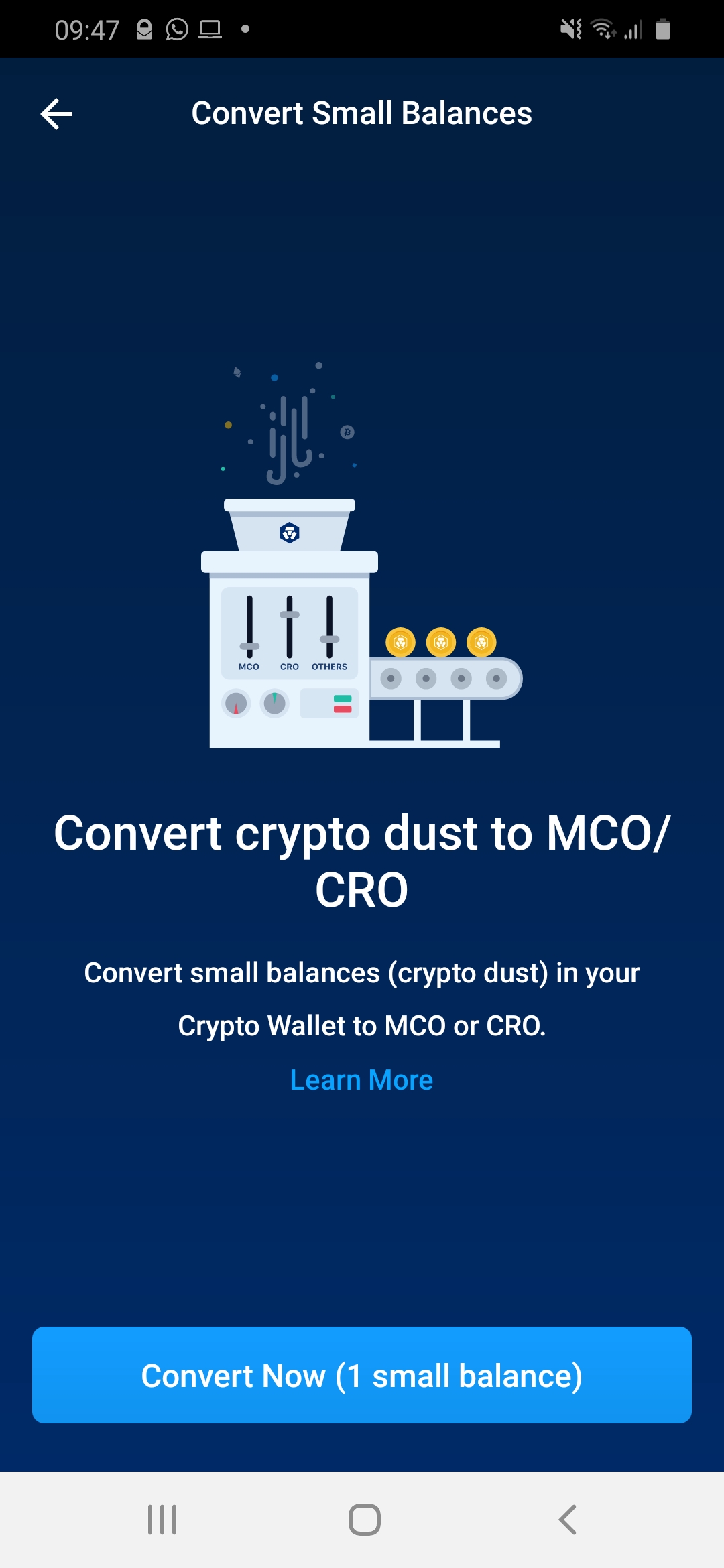 dust conversion cro